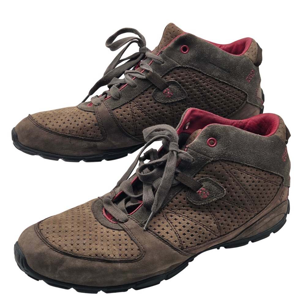 Columbia Hiking Shoes Mens 13 Brown Suede Perforated Mid Top BM3711-204